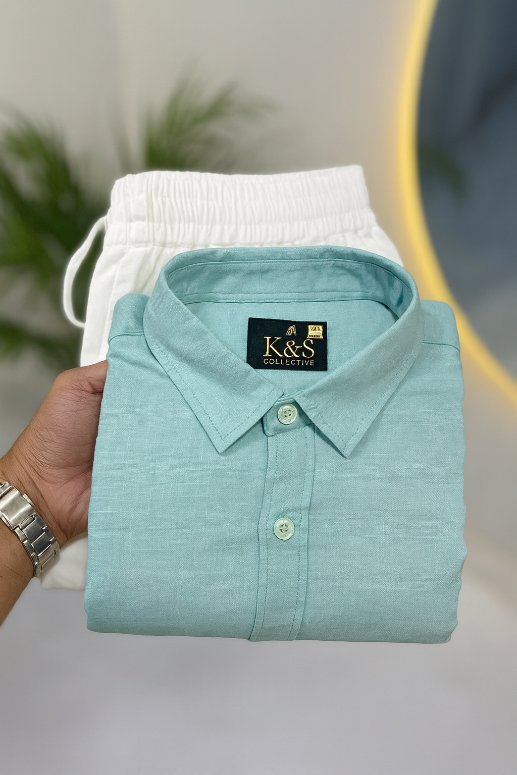 Pure Linen Shirt & Trouser Combo