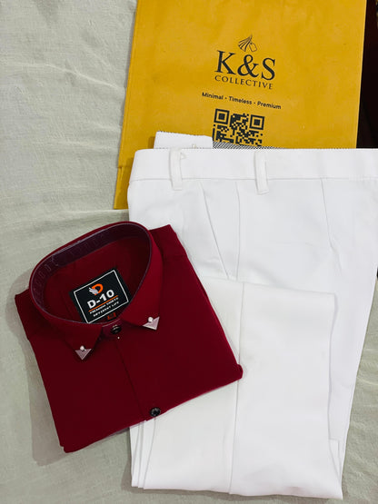 Cotton Satin + Lycra Japanese Pant Combo