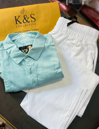 Pure Linen Shirt & Trouser Combo